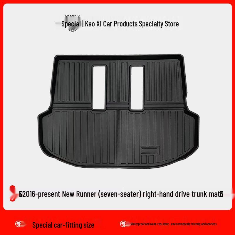 Toyota Fortuner Waterproof Wear-Resistant TPE Trunk Mat: Odorless, Eco-Friendly, Durable.