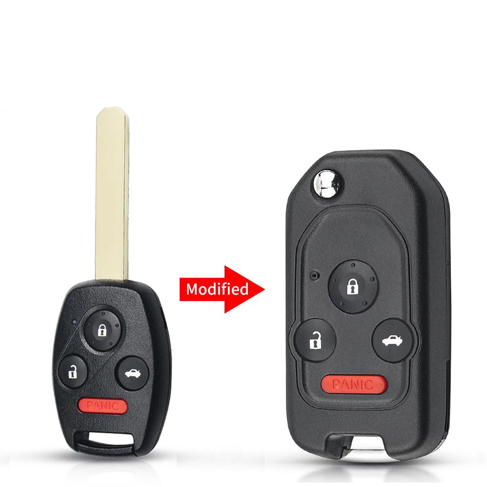 Remote 2/3/4 Button Flip Folding Car Key Shell Case For Honda Accord Civic Crv Pilot 2007 2008 2009 2010 2011 2012 2013