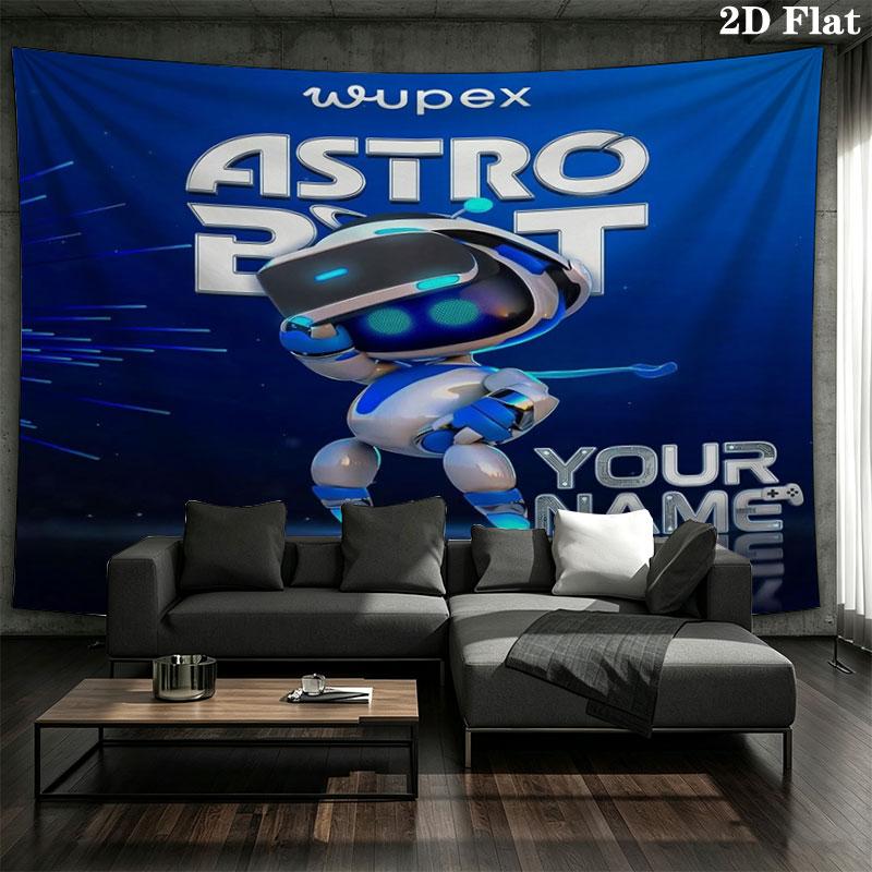 ASTRO BOT Custom Name Wall Tapestry Aesthetic Wall Hanging Printed Fabric Blanket Decorative Tapestries for Bedroom Living Room Home Decor