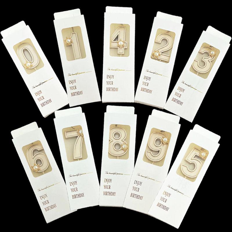 Gold 3D Number Cake Candles Suitable For Birthday Party Decoration Birthday Decoration Cake Decorating Tools