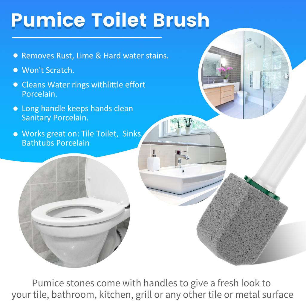 Pumice Cleaning Stone with Handle Pumice Stone for Toilet Bowl Cleaning for Cleaning Toilets Bathtubs Grills Swimming Pools Sink