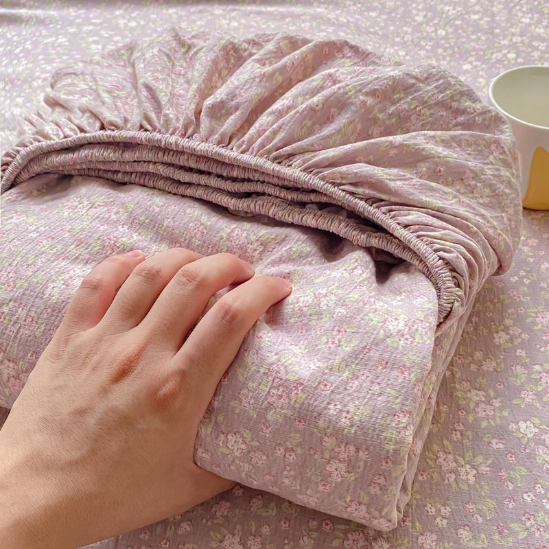 Double Layer Cotton Bed Sheet Full Wrap Mattress Protector Cover Soft Touch All Season Safe For Baby And Maternity