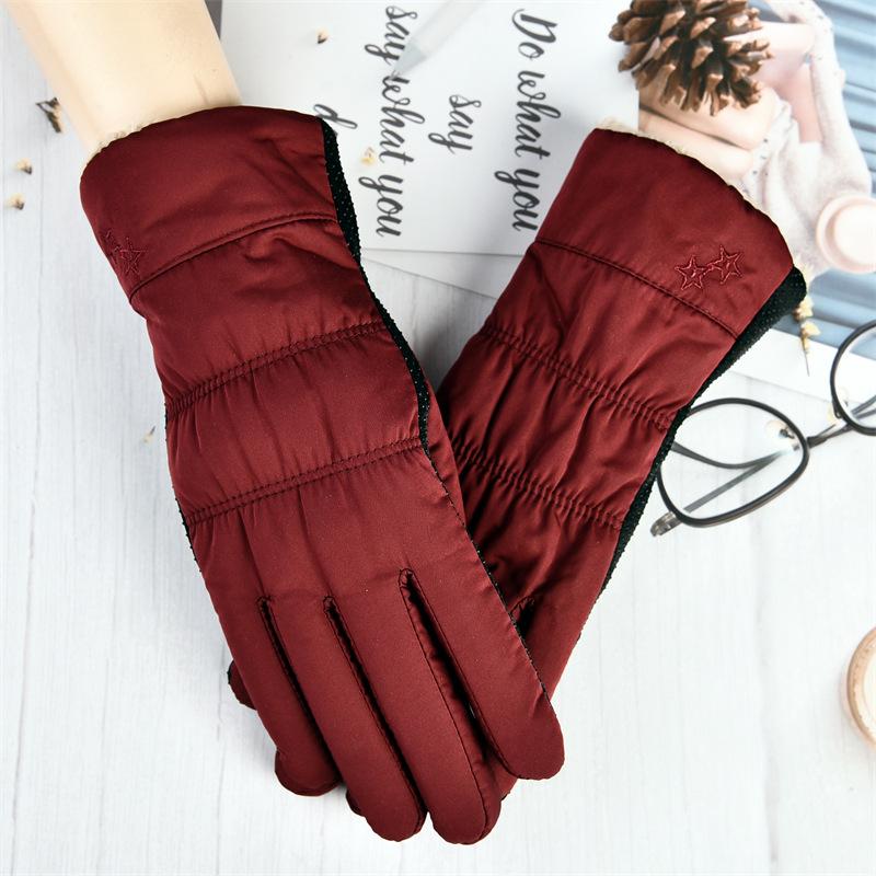 Warm gloves autumn and winter women's gloves cold-resistant outdoor riding velvet ski gloves stall mode electric vehicle