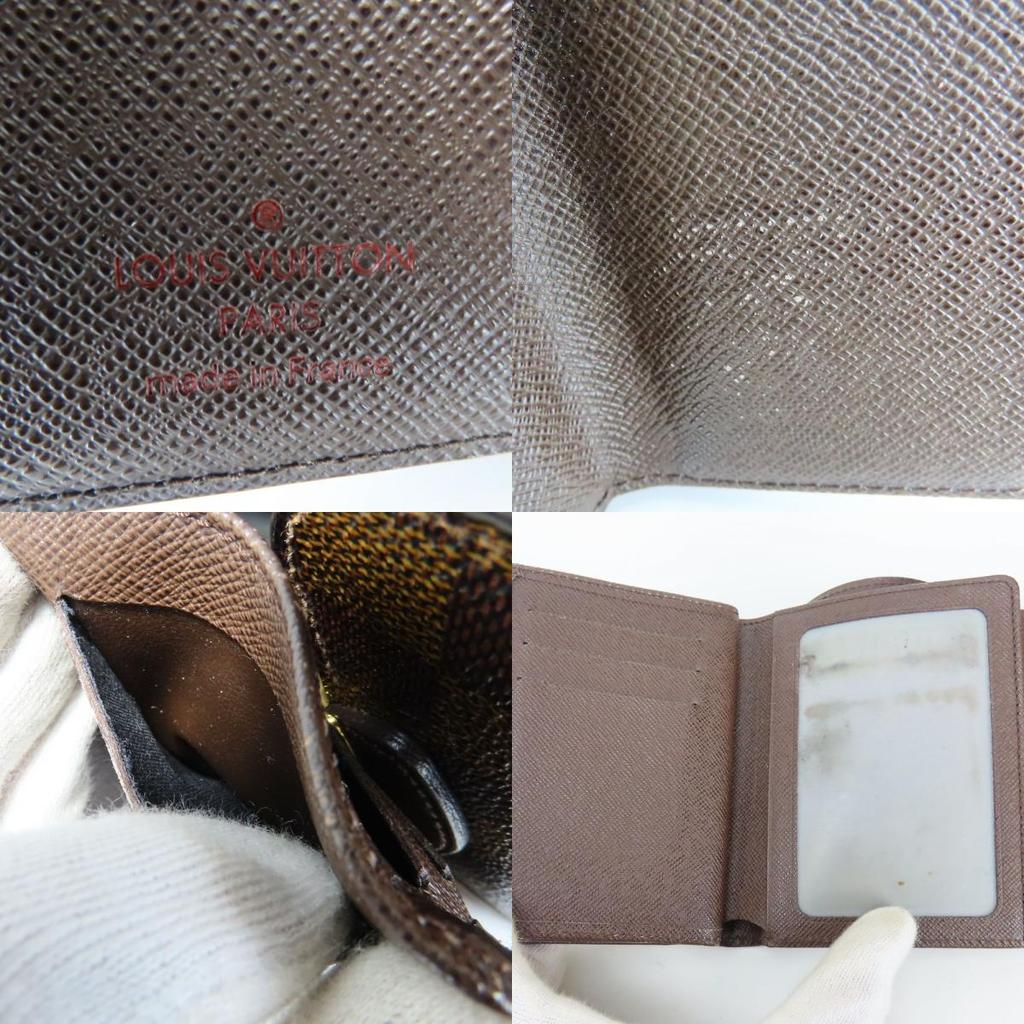 Used LOUIS VUITTON Tri-fold wallet Portefeuille Joy N60034 Damier Ebene Brown Classic
