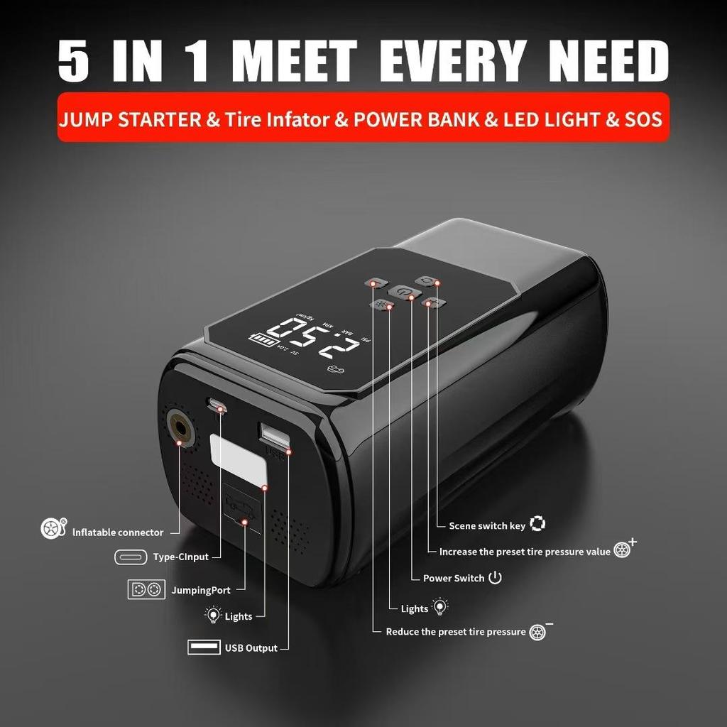 All-in-One Car Jump Starter & Air Pump