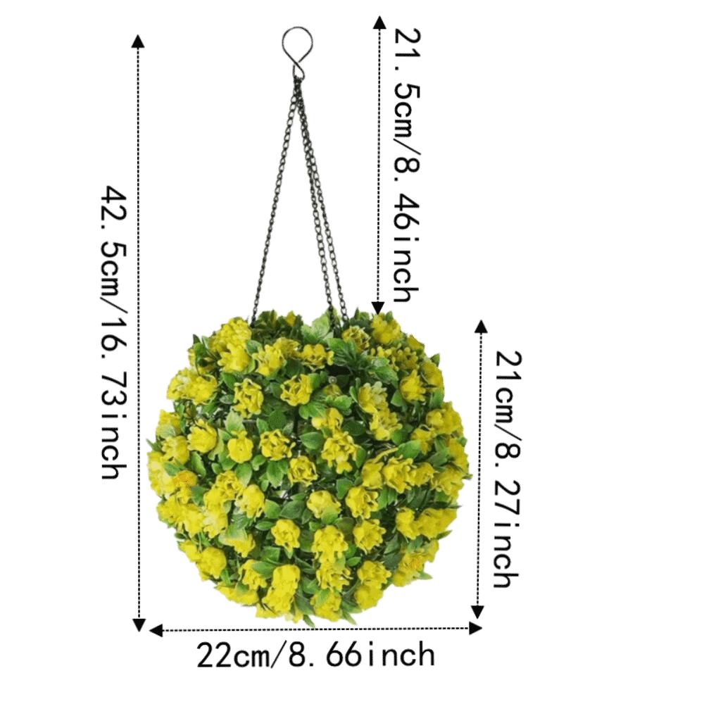 Decorative Lights Grass Ball Green Plant Hanging Decor Artificial Flower Balls Courtyard Decor