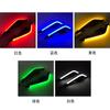 2 Stück Motorrad Frontseiten-Spoiler Winglets Aerodynamisches Flügelset Feste Windabweiser mit LED-Licht Klebe-Dekoraufkleber