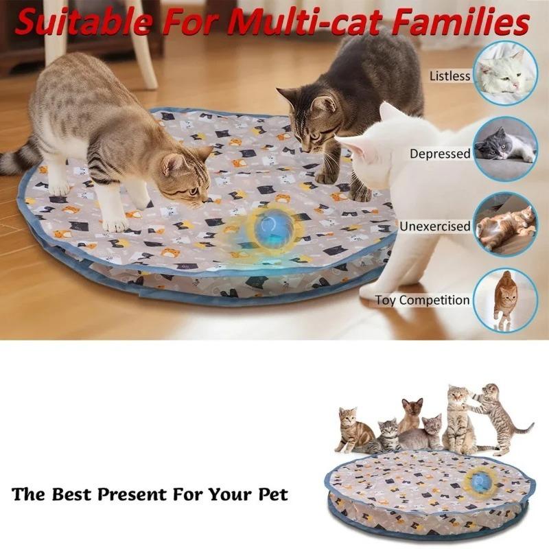 Interactive Cat Toy with 3 Modes New Cat Interactive Ball Toy  Auto on/Off Motion Activated Fun Hide & Seek Game for Cats Dogs