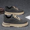 Men's Trendy Brand Versatile Casual Workwear Shoes Sports Low Top Leather Surface Waterproof Anti Slip Wear-resistant Martin