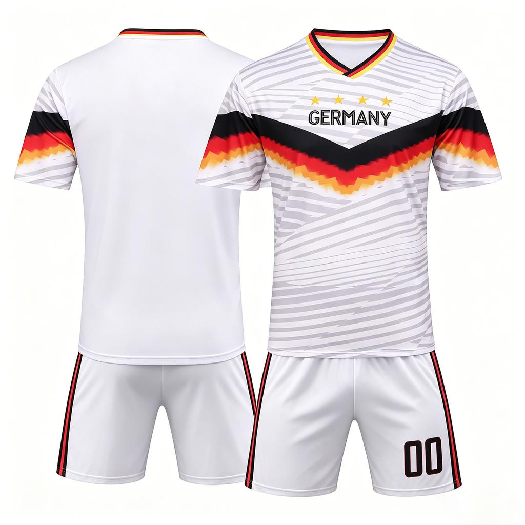Customizable Two Piece Soccer Jersey Set Lightweight Breathable Fabric Athletic Fit Sportswear for Training and Matches