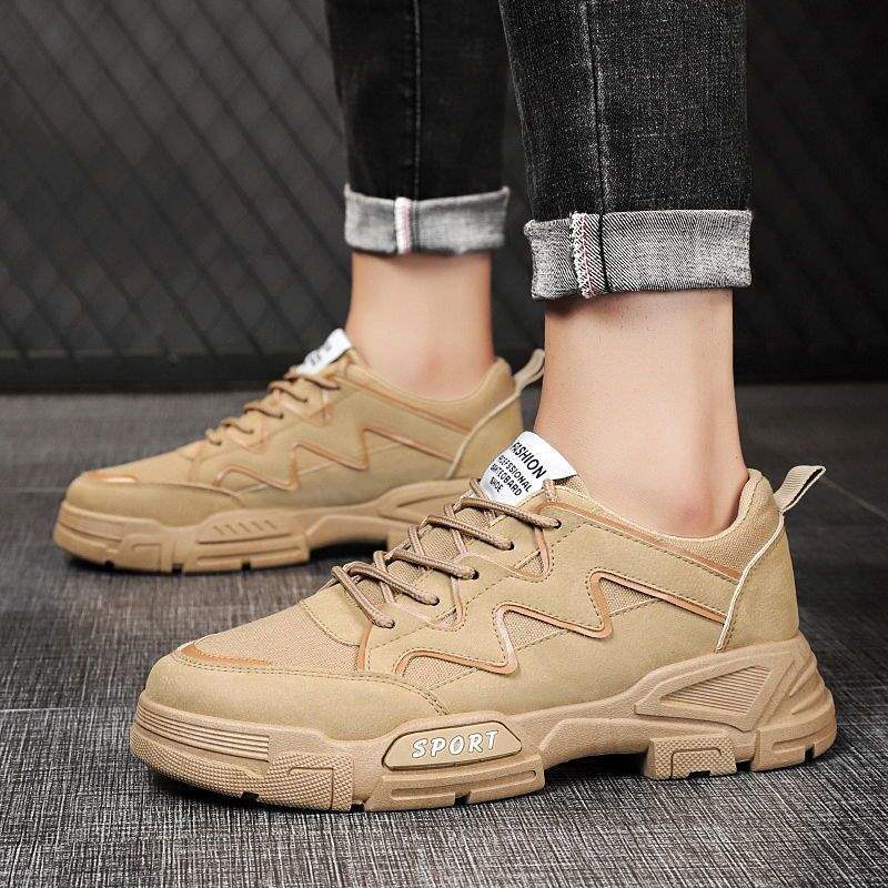 Autumn New Martin Boots Men's Versatile Casual Velvet Thickened Warm High-top Autumn Tooling Short Boots Men's Snow Boots