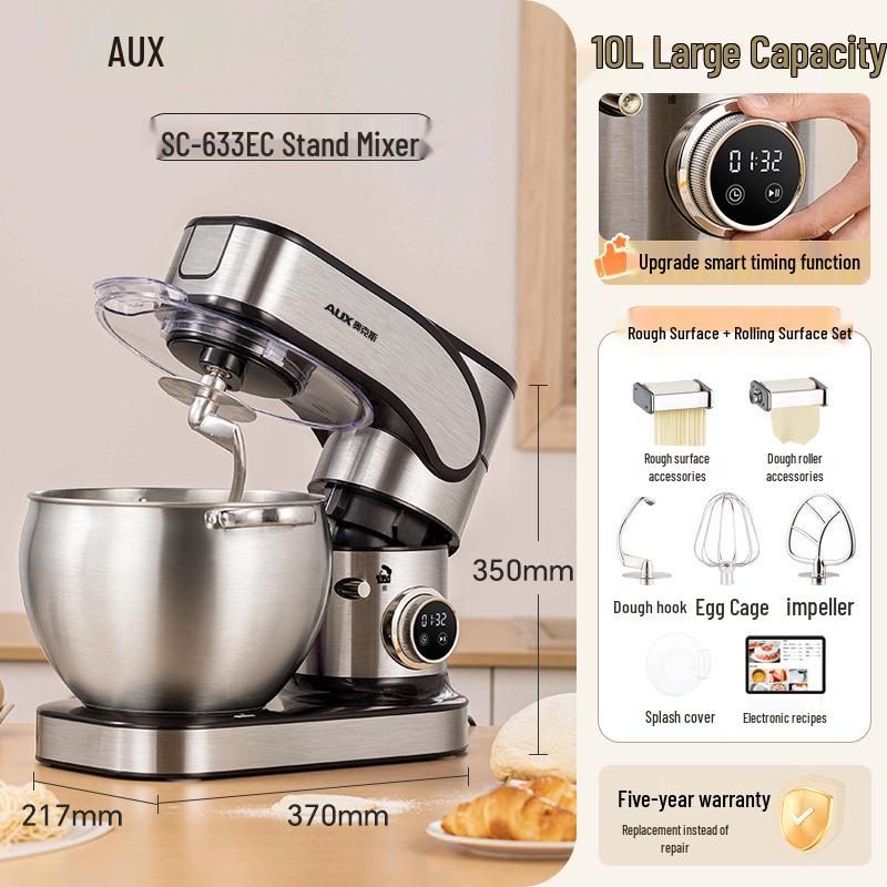 10L Multifunctional Chef Machine: Dough Mixer, Stand Mixer & Egg Beater for Home & Commercial Use