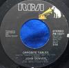 7inch Record JOHN DENVER  Opposite Tables PB13371 RCA 1982 US CountryFolk Used