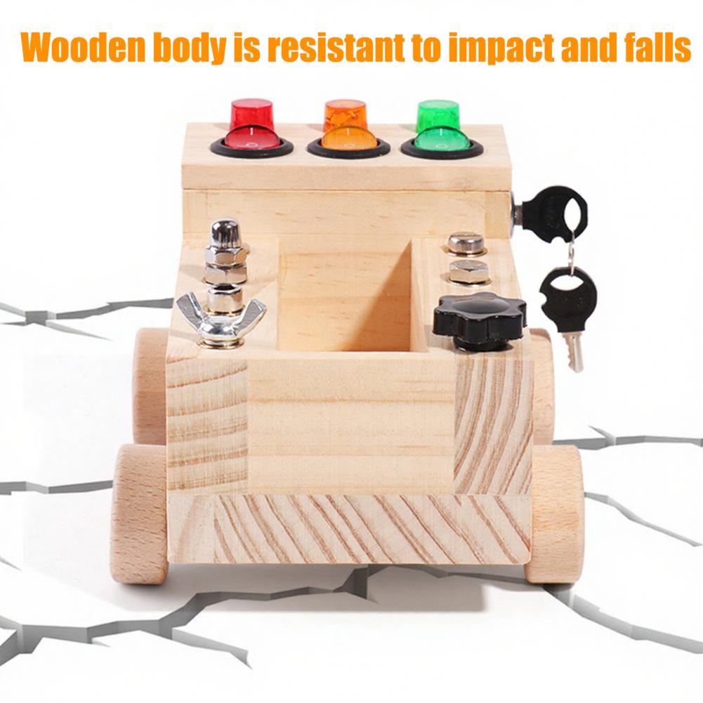 Wooden Car Screwdriver Board Set Fine Motor Skills Kids Educational Busy Truck Sensory Toy Toddlers Preschool Learning Toy
