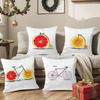 Minimalist Style Fruit Bicycle Pattern Pillow Case Sofa Living Room Bedroom Headboard Backrest Cushion Square Cushion