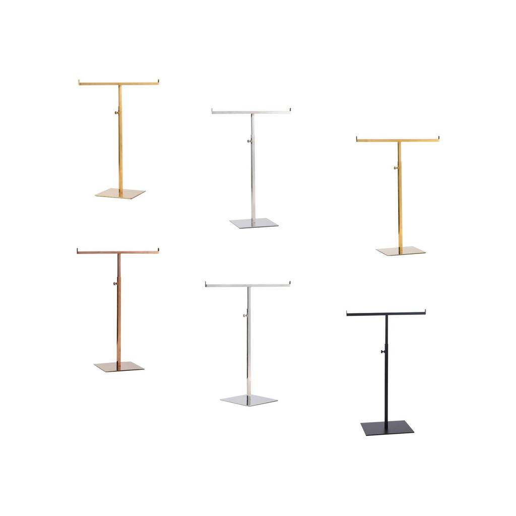Display Stand T Shaped Adjustable Height Jewelry Organizer Stand Hanging Jewelry Stand Handbag Display Stand for Boutique Store