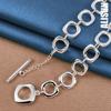 925 Sterling Silver Square Chain 20 Inch Women's Necklace Wedding Fashion Wedding Jewelry