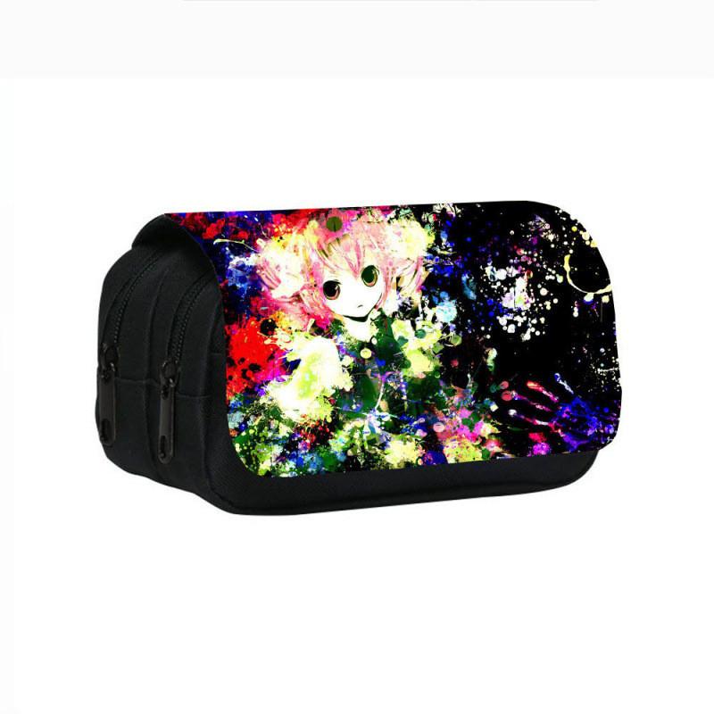 Kasane Teto Double Layer Pencil Case With Nylon Material For Students And Office Use