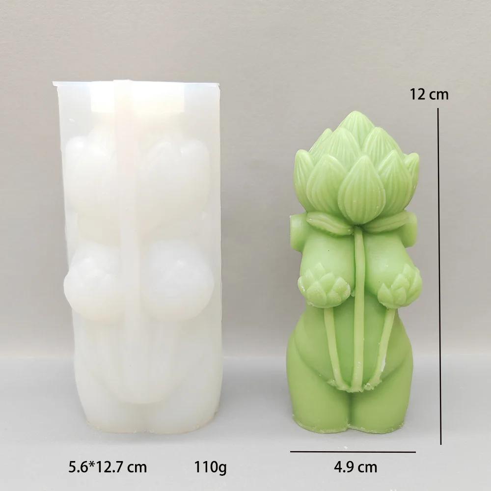 

3D Роза Женщина Женское Тело Свеча Силиконовая Форма Лотос Богиня Смола Силиконовая Форма Грибная Головка Человеческое Тело Гипсовая Форма