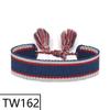 Handmade Bohemian Embroidered Logo Tassel Bracelet - Ethnic Style Friendship Band