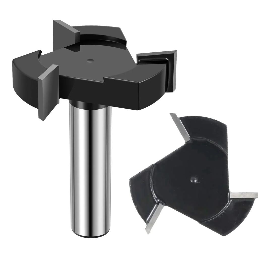1/2inch Shank CNC Spoilboard Surfacing Router Bit Carbide 3-Wing Woodworking Slab Flattening Router Bit Professional Wood Planer