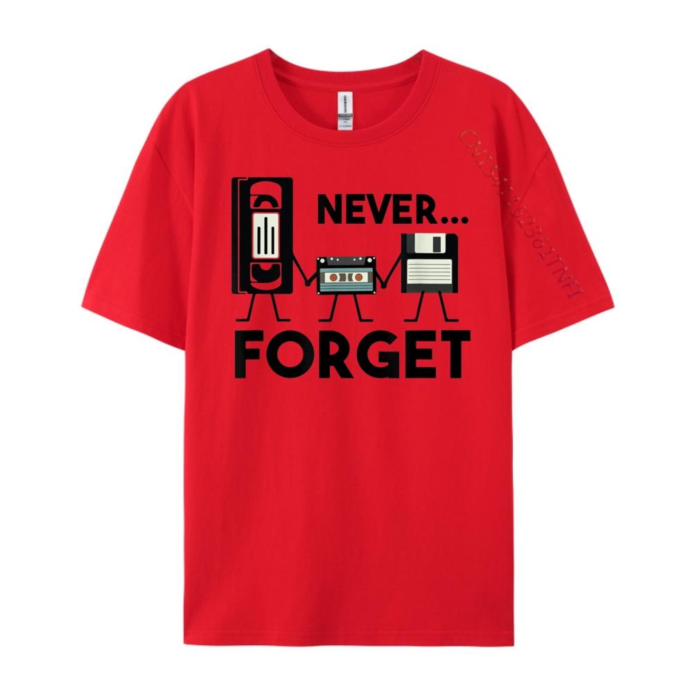 Never Forget Nostalgia Audio Video Devices Unisexs Korean Fashion Cotton Comfort Unisex Clothes Tshirts Printed