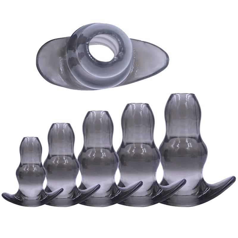 5 Sizes Hollow Anal Plug Dilator Soft Speculum Prostate Massager Butt Plug Set Intimate Enema Sex Toys Women Men Intimate Goods