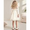 European and American Mesh Girls' Dress, Autumn and Winter Cartoon Children's Princess Dress, Fashionable Children's Dress, with Added Velvet