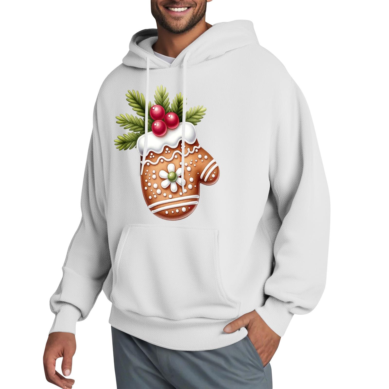 

Мужская толстовка с капюшоном, толстовка контрастного цвета, спортивная повседневная куртка XXXL белый