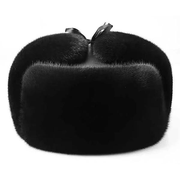 

WTEMPO Осень-зима 3 размера ветрозащитная утепленная шапка-бомбер мужская уличная шапка из искусственного меха для защиты ушей M ( 57-59cm ) чёрный