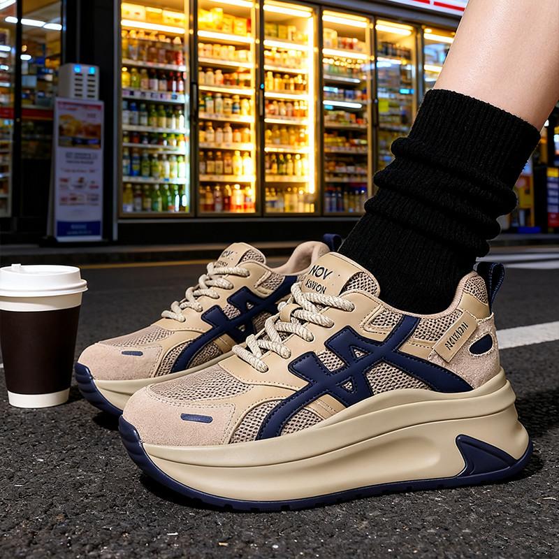 Mesh inner height increase dad shoes women's autumn new casual platform Forrest Gump shoes sports moral training shoes