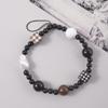 Durable Black & White Plaid Bow Wrist Strap with Buckle Chain for Phones