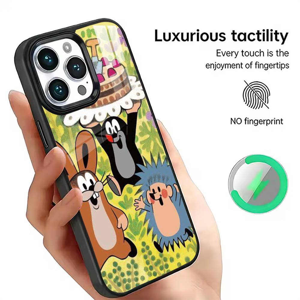 Cartoon Littles Mole Phone Case For iPhone17,16,15,14,13,12,11 Plus,Pro Magnetic with Magsafe Wireless Charging
