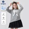 Girls' Long Sleeve Sweet Academy Style Sweatshirt Dress