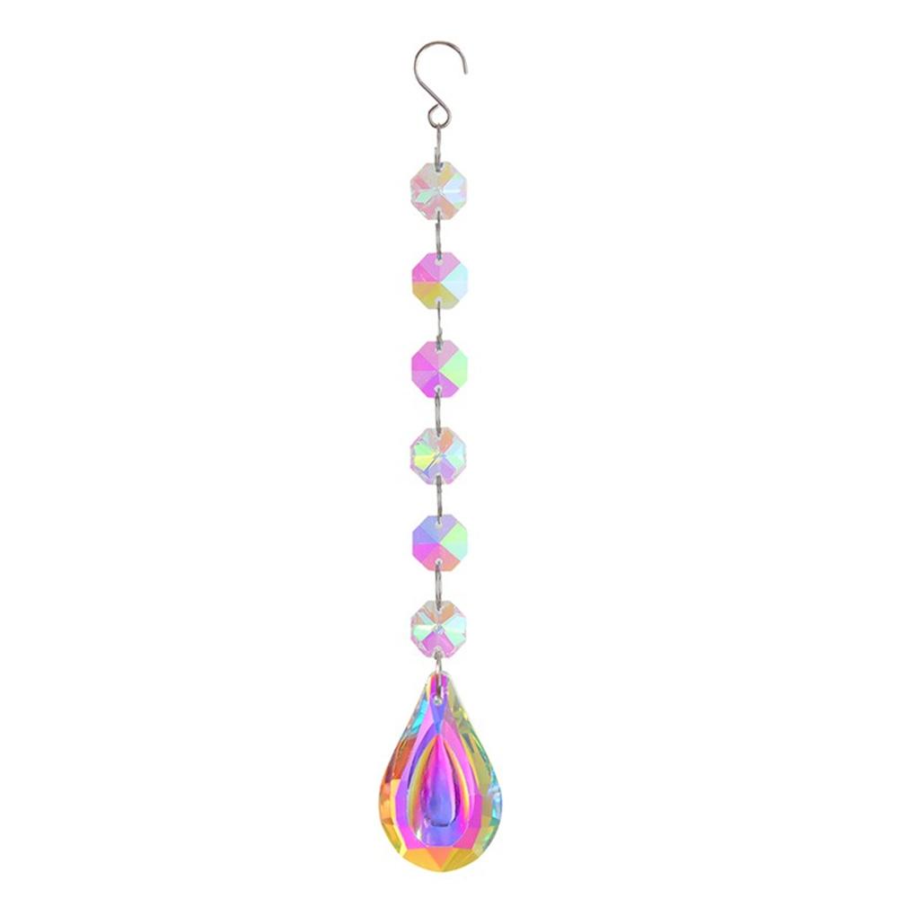 Star Moon Crystal Sun Catcher Bohemian Rainbow Maker Wind Chime Home Outdoor Garden Hanging Ornament Window Decoration New In