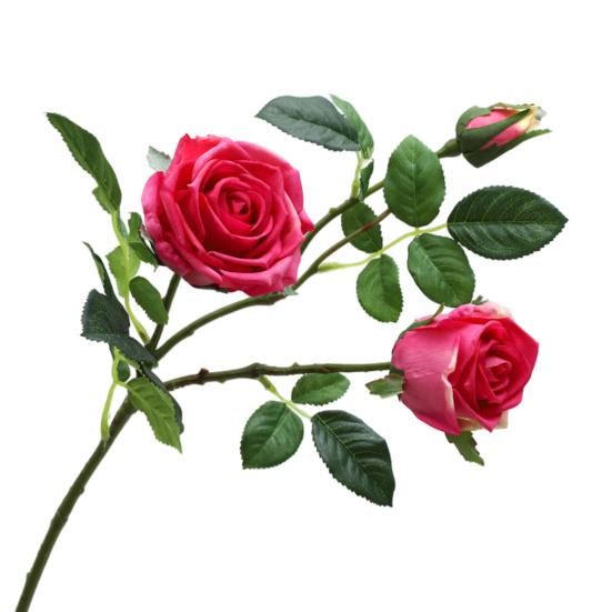 3 Branch Mini Rose Heads Artificial Flower Bouquet Faux Rose Bouquet with Stem for Wedding Party Home Office Floral Arrangement Table Decor