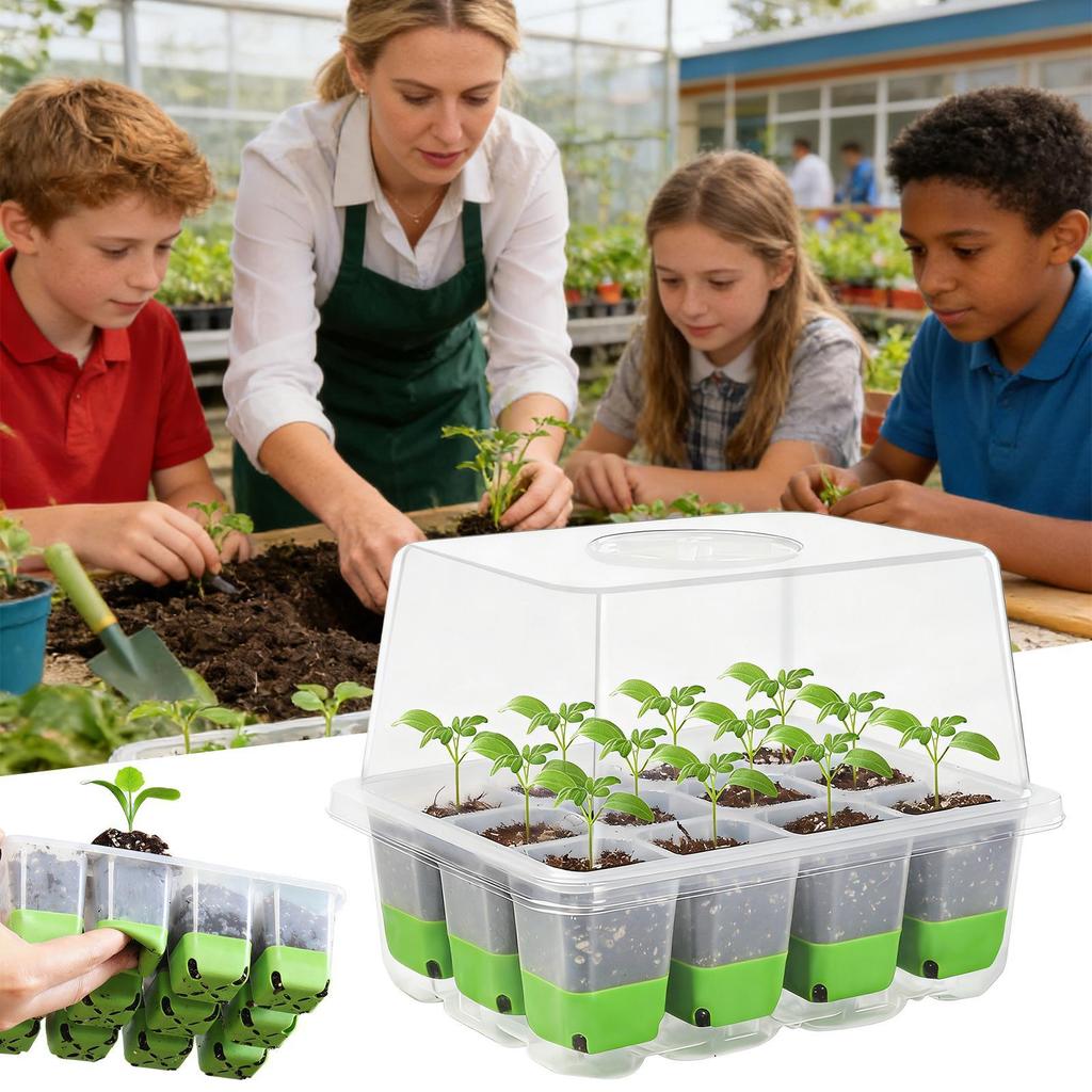 Silicone Nursery Pots 12 Hole Seedling Pot Reusable Propagation Tray for Tomato Flower Vegetables Germination Growing Sprouting