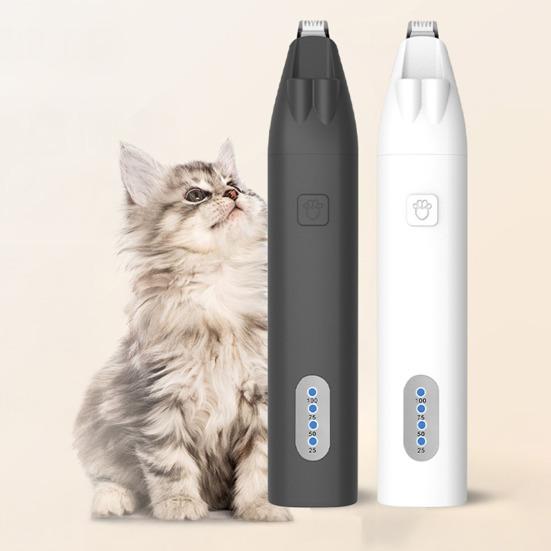 Pet Hair Trimmer Narrow Blade Cat Paw Trimmer Rechargeable Pet Hair Shaver with LED Light Pet Grooming Clipper for Paws Ears Face Small Dogs Cats
