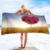 Valentines Day Hearts Beach Towels Oversized Microfiber Beach Towels for Adults Extra Large Yoga Towel for Outdoor Travel Swim