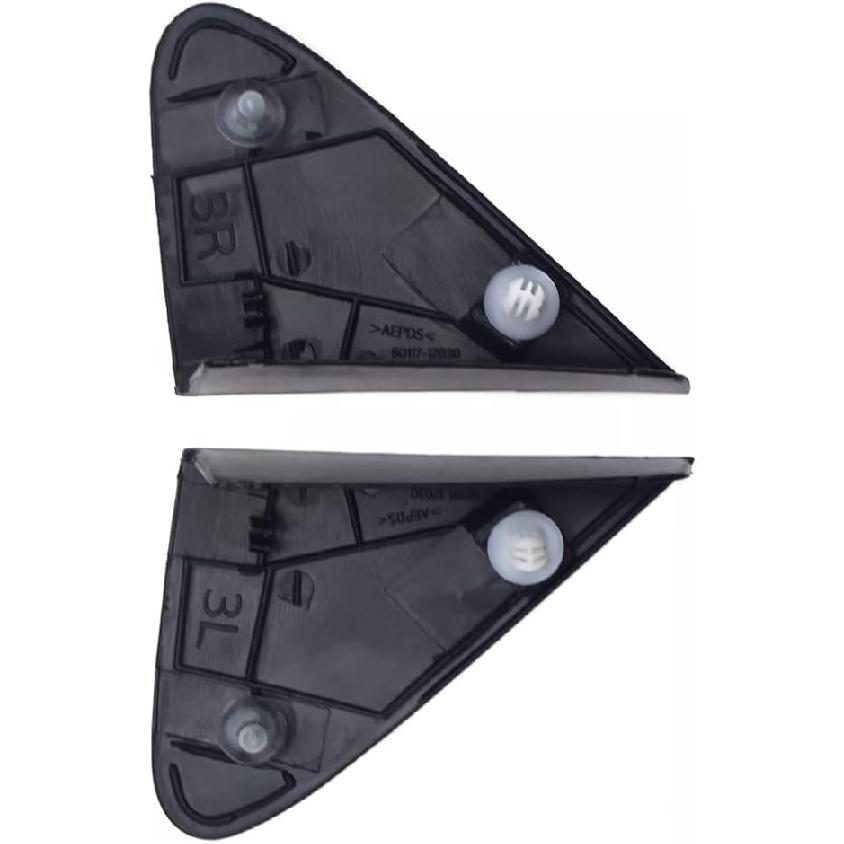 Pair Front Left and Right Rearview Triangle Trim Panel, Side Door Mirror Corner Triangle Fender Cover, Compatible with Toyota Corolla 2008-2013