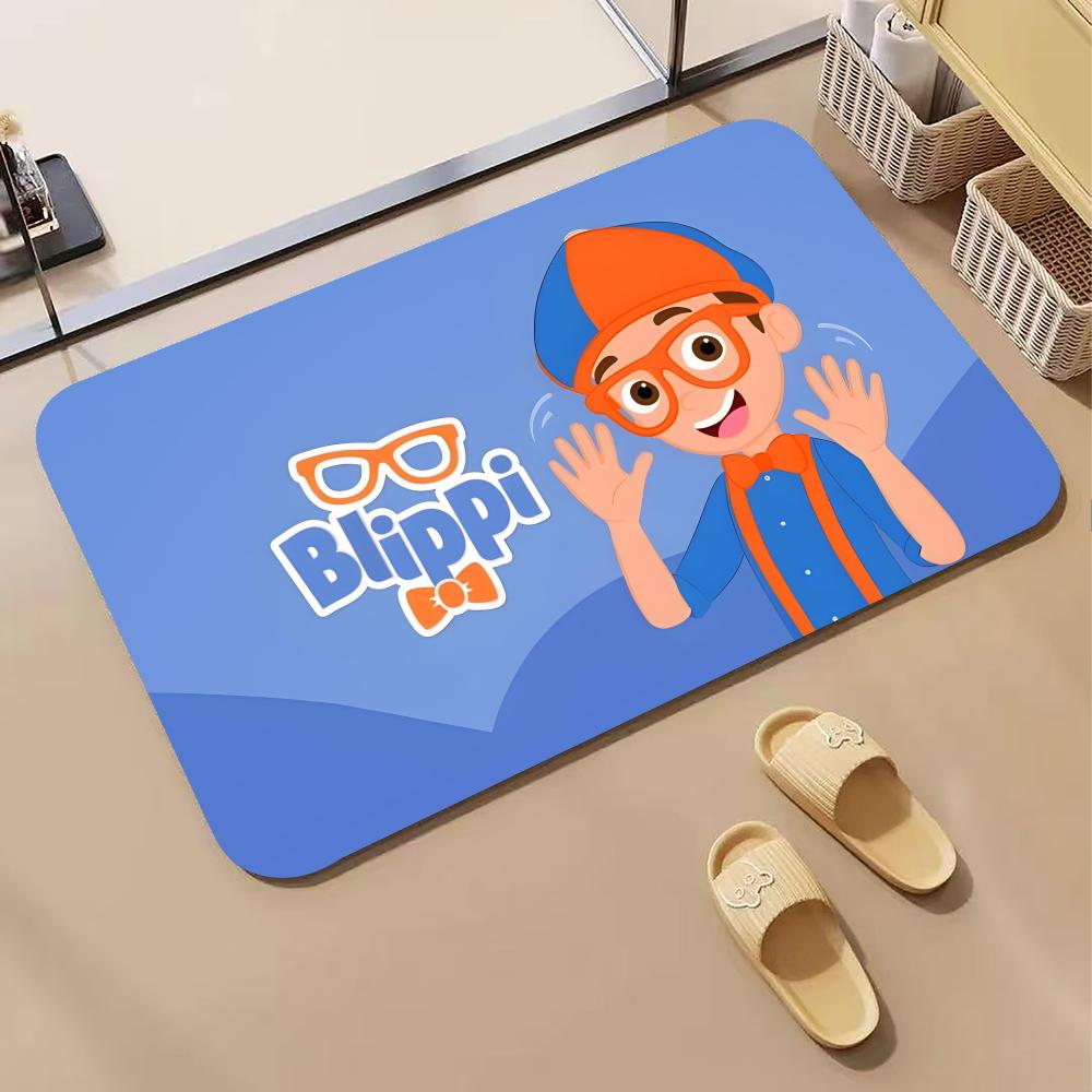 Show B-Blippi Floor Mat Diatomite Bath Mat, Quick Dry Absorbent Non-Slip Door Mat