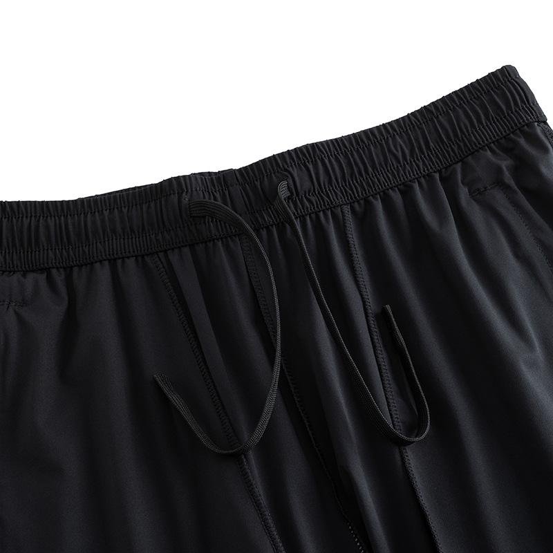 Anta Basketball Series Casual Simple Solid Color Straight Leg Breathable Knitted Sports Pants Men Bottoms Basic-Black 152521353-2