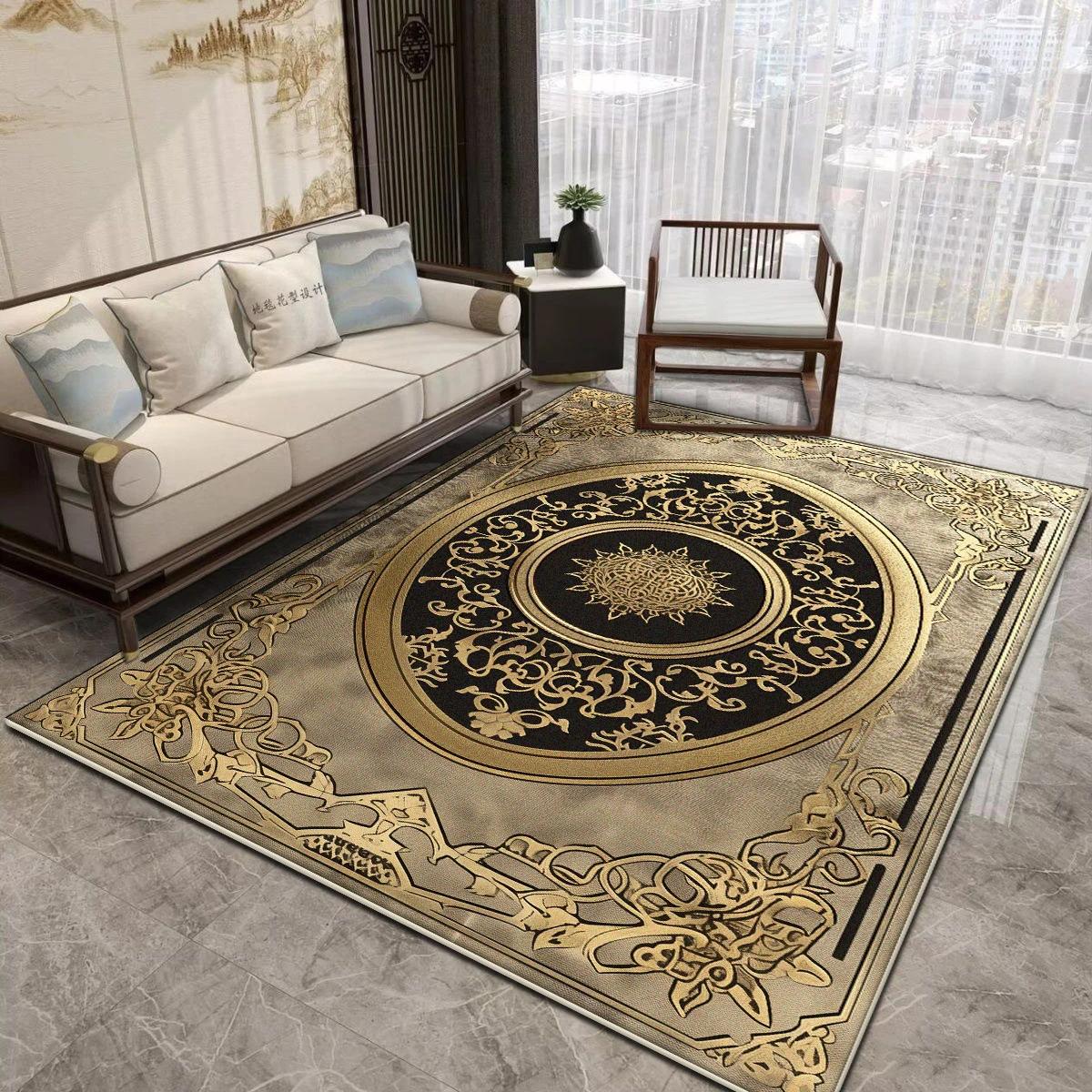 

Classic Persian Area Rug for Living Room Cloakroom Large Size Non-Slip Machine Washable Floor Mat 80x120cm