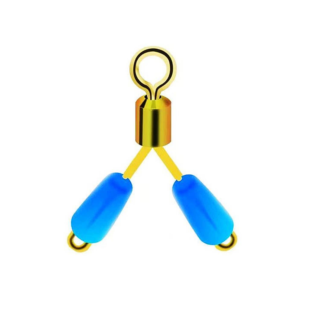 50Pcs Fishing Quick Hook Splitter Fishing Line Stop Portable Silicone Fork Sub Line Clamp Fishing Tackle Connector