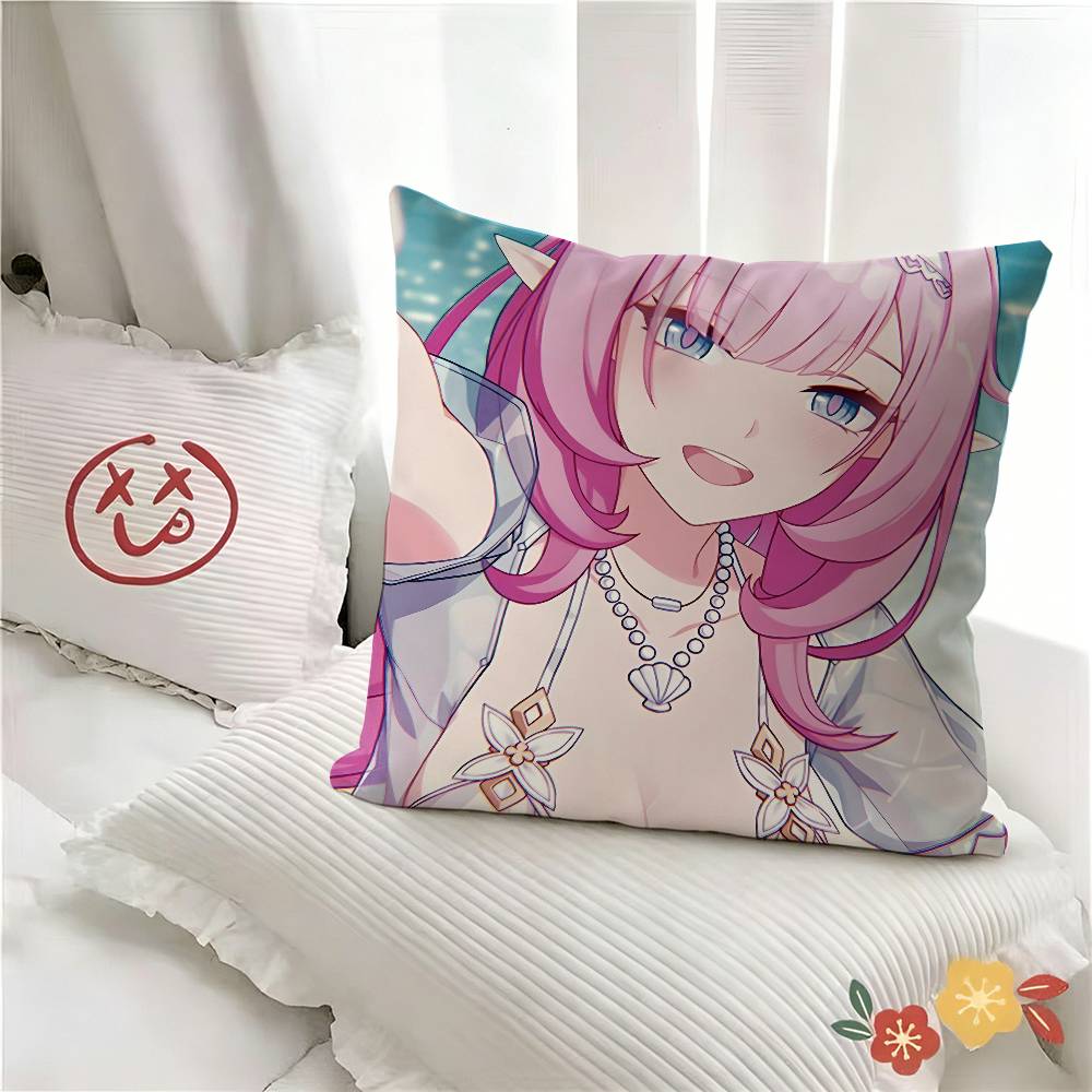 Pc Elysia Honkai Impact Rd Pillow Case Fashion Square Pillowcase Bedroom Sofa Room Ins Decoration Leisure