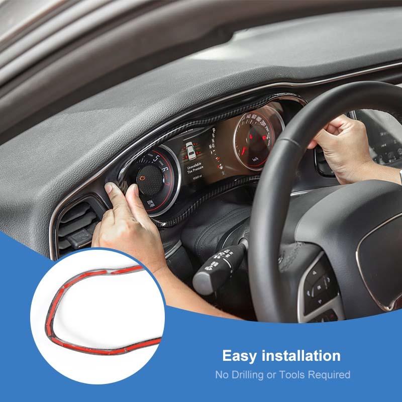 Instrument Panel Decoration Protective Cover For  Dodge Challenger 2015 Up Car Interior Accessories