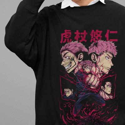 Jujutsu Kaisen Sweatshirt Sukuna Yuji Pullover JJK Anime Pullover Gojo Satoru