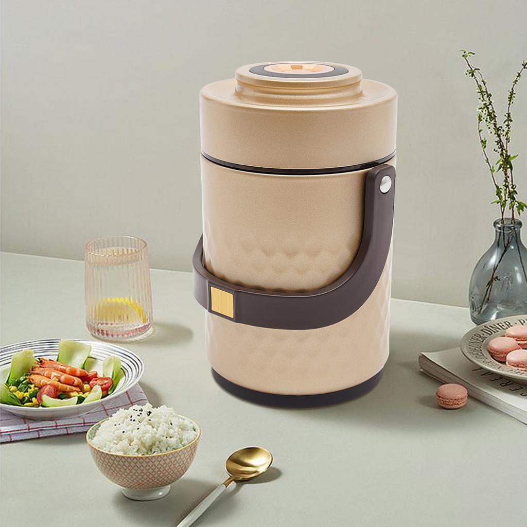 304 Stainless Steel 3-Tier Stackable Thermal Food Container, Vacuum Insulated Lunch Box, Leakproof Bento Box for Office Picnic