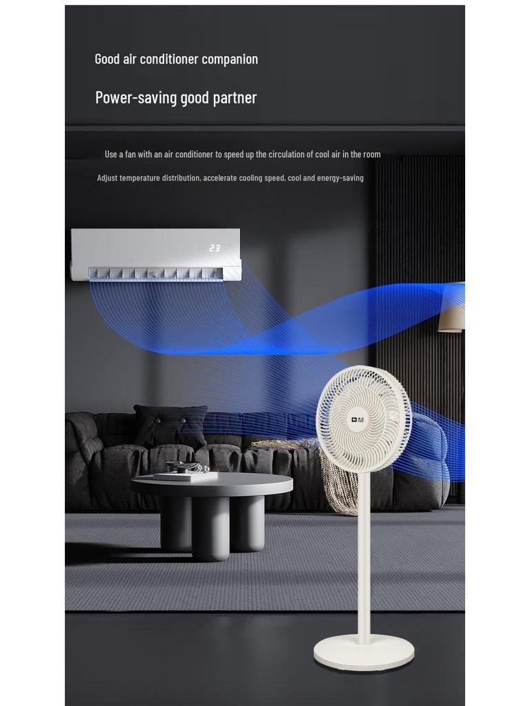 Camel Low Noise Oscillating Floor Fan: Powerful Standing & Table Fan for Home & Dorm, Large Air Volume