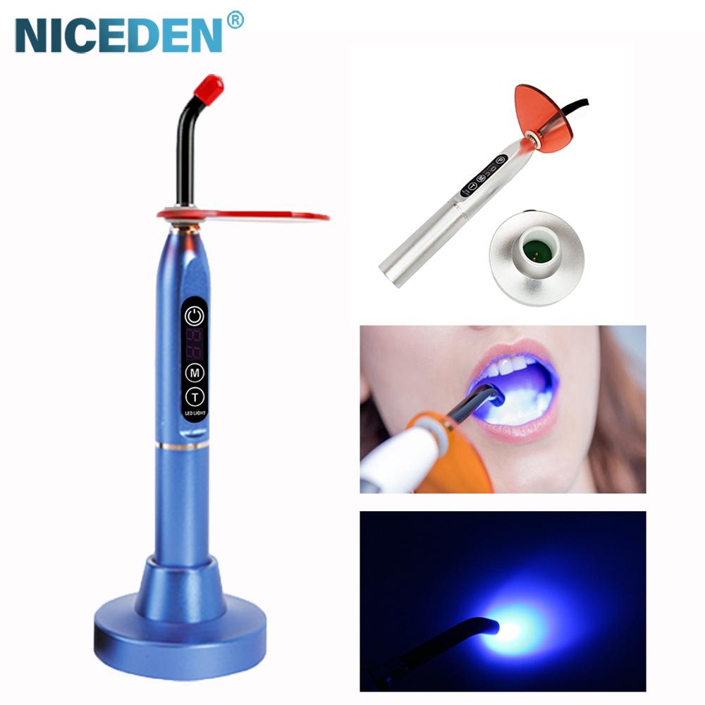 

NICEDEN стоматологическая полимеризационная лампа беспроводная светодиодная лампа 5 Вт синий УФ-светильник для лечения зубов металлическая ручка стоматологический ультрафиолетовый свет синий